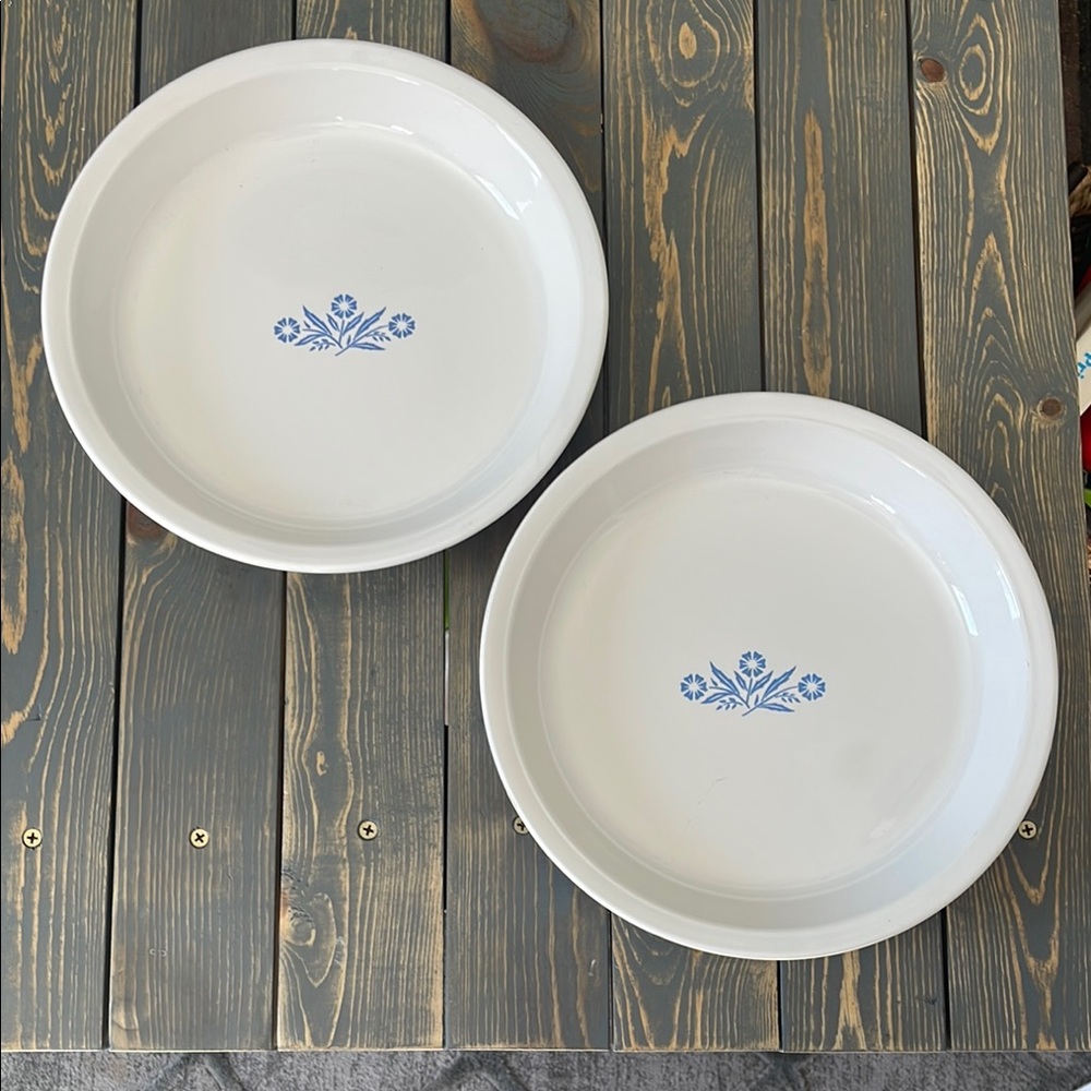CorningWare Blue and White Plates